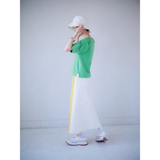 BI-COLOR FRINGE SKIRT