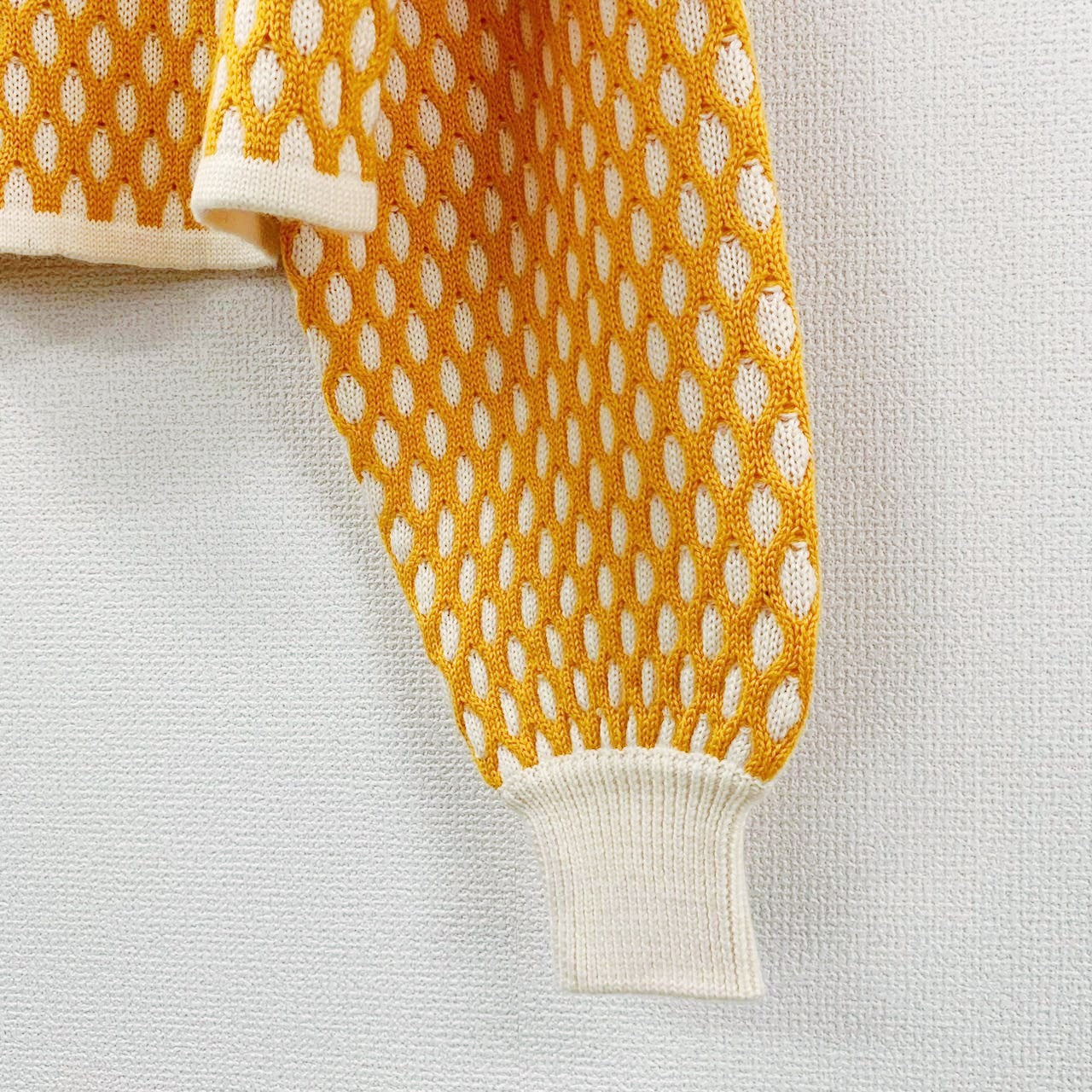 JACQUARD SHORT KNIT TOP