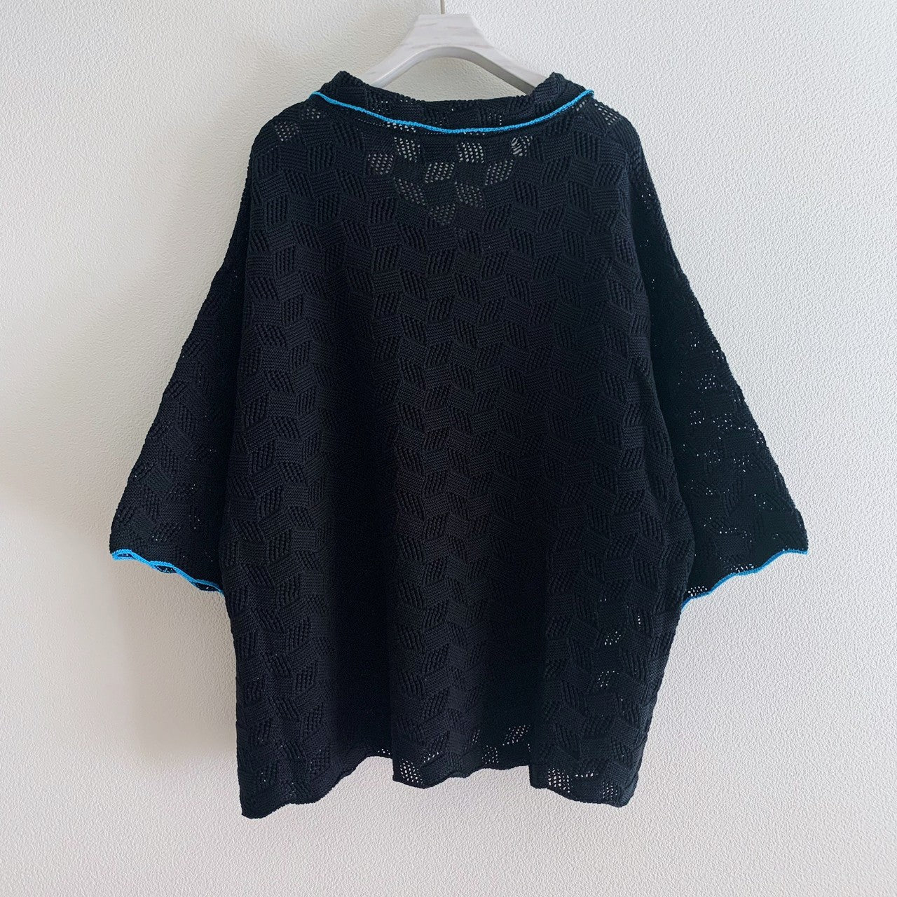 Bicolor Mesh Knit Top