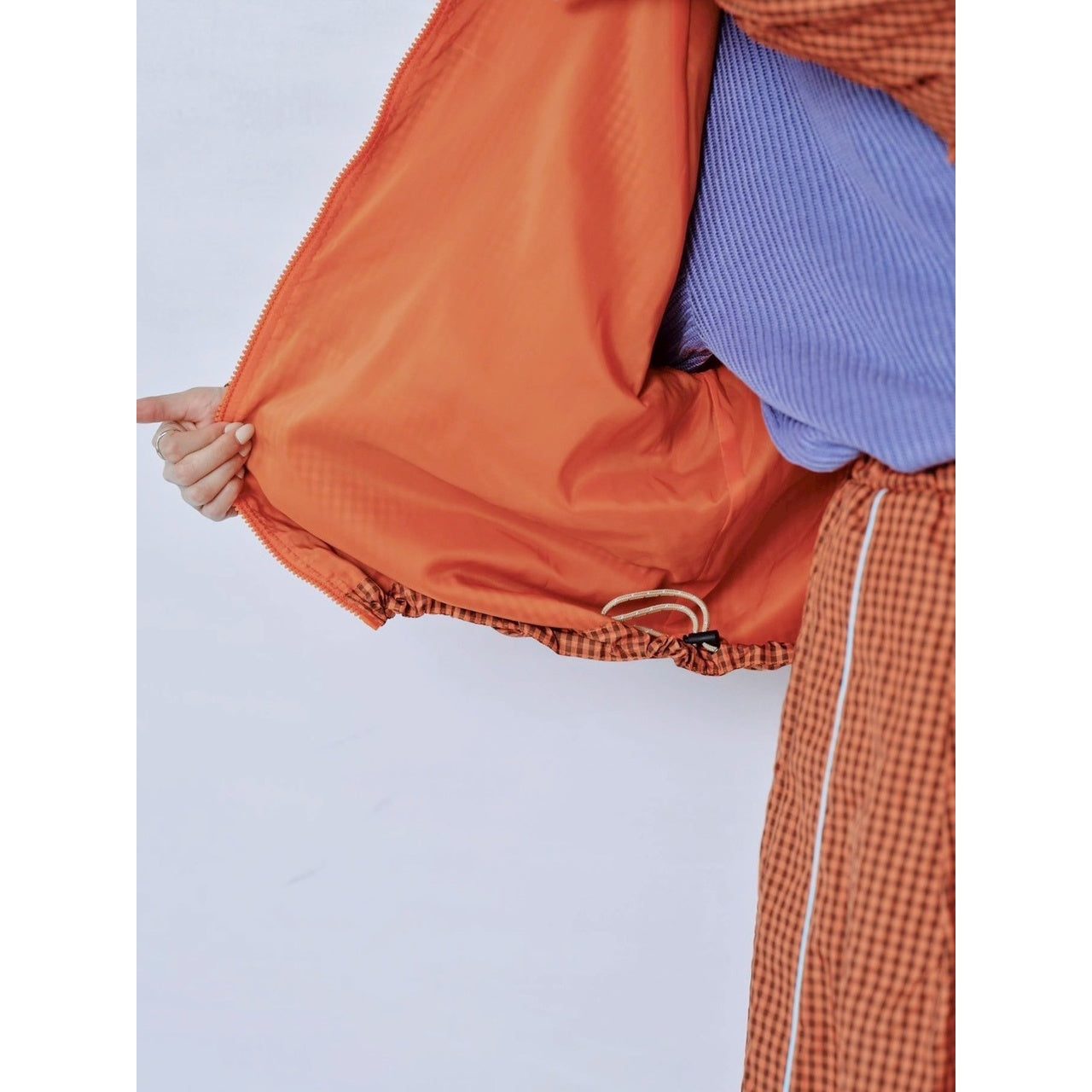 【PRE-ORDER】GINGHAM PANEL TRACK JACKET