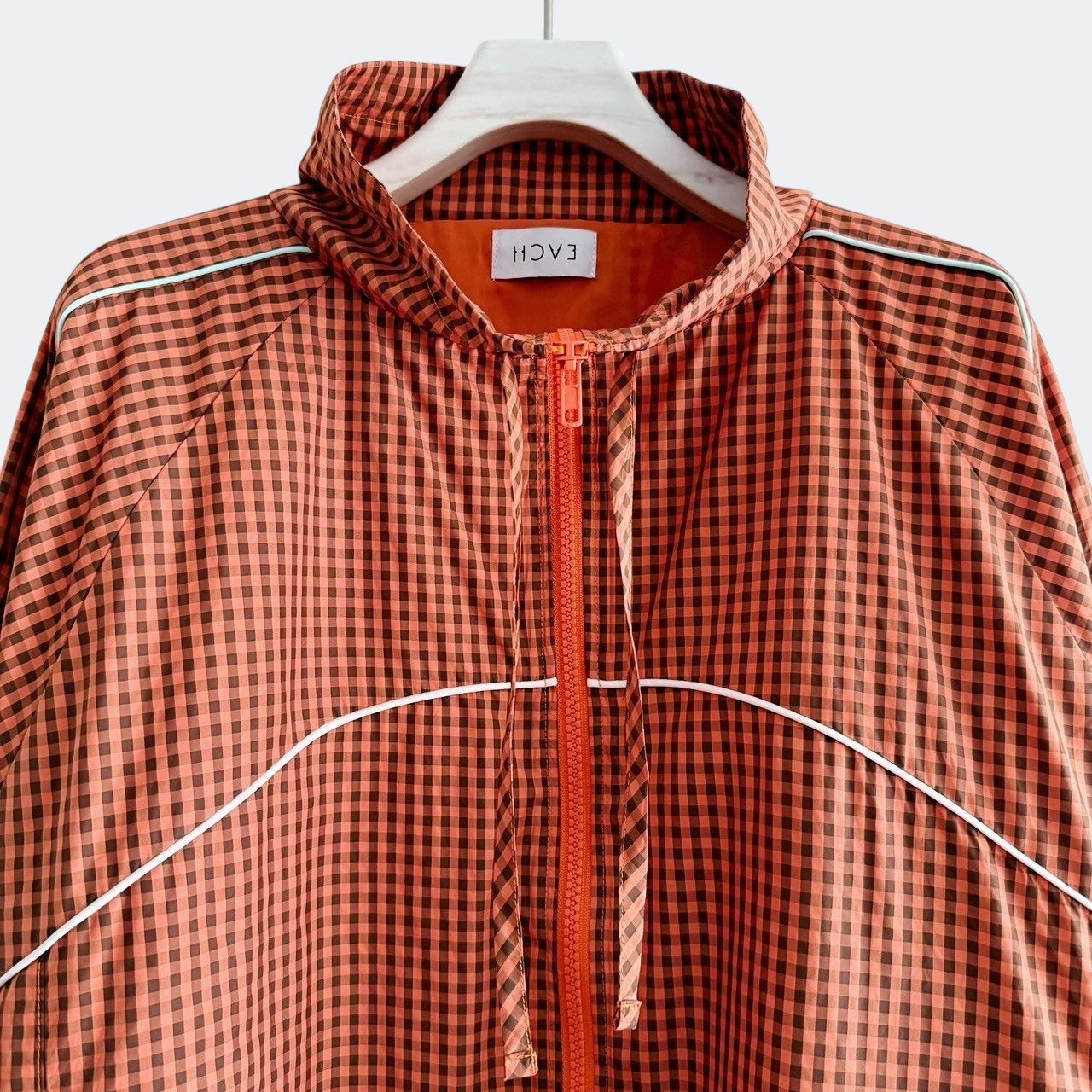 【PRE-ORDER】GINGHAM PANEL TRACK JACKET
