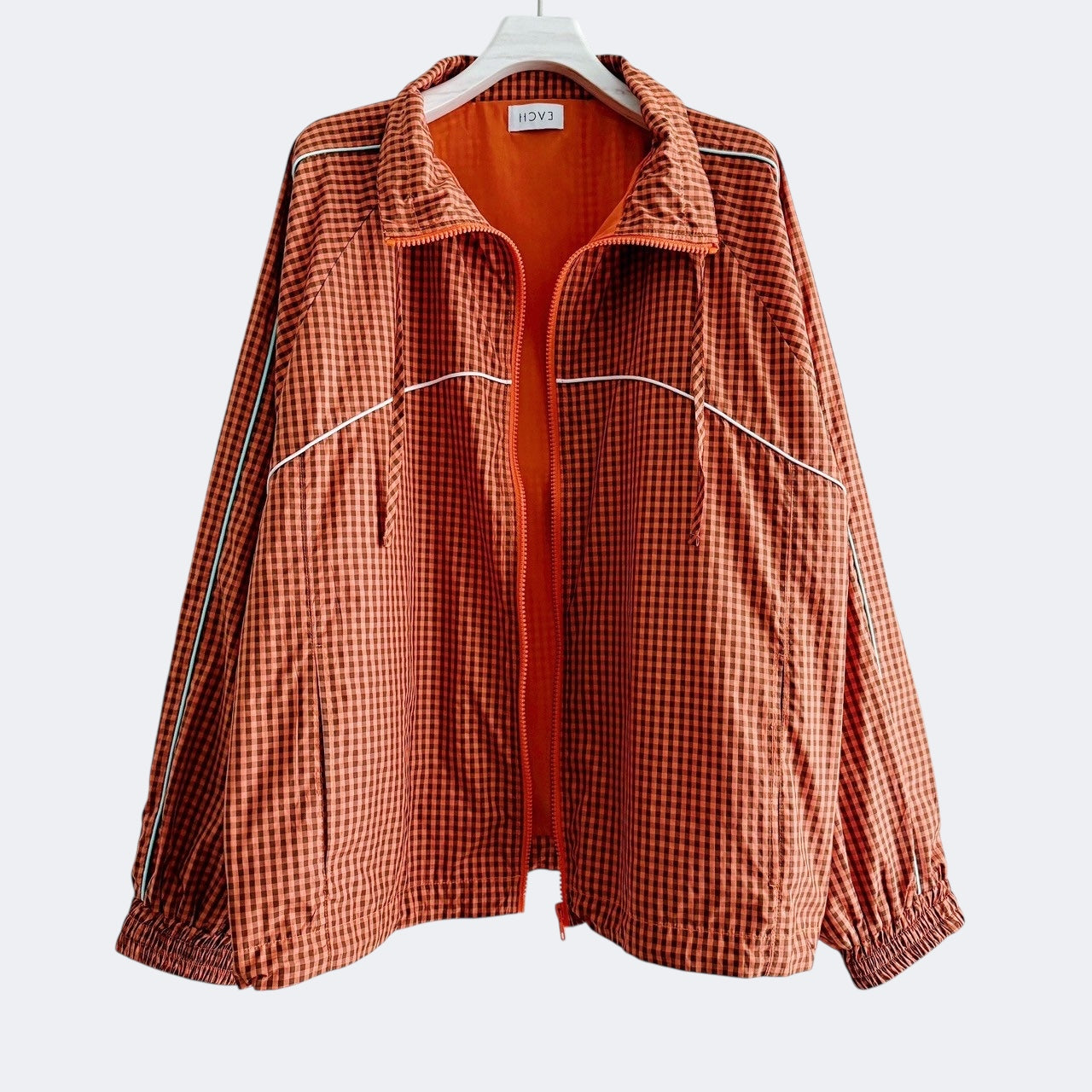 【PRE-ORDER】GINGHAM PANEL TRACK JACKET