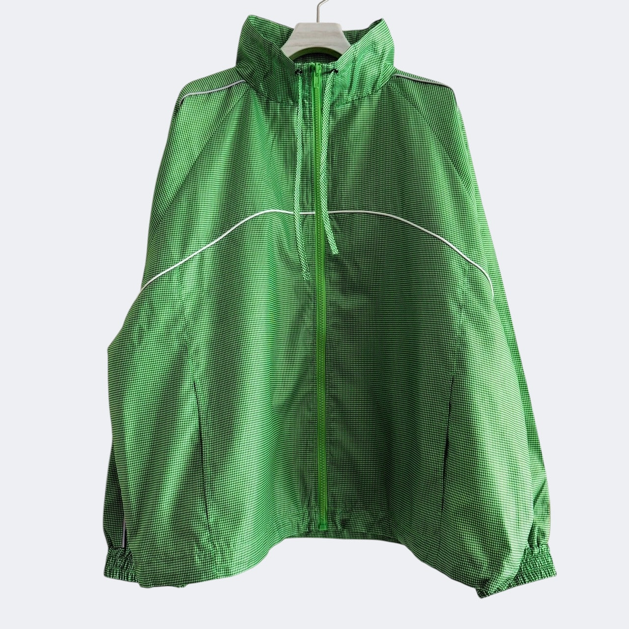 【PRE-ORDER】GINGHAM PANEL TRACK JACKET