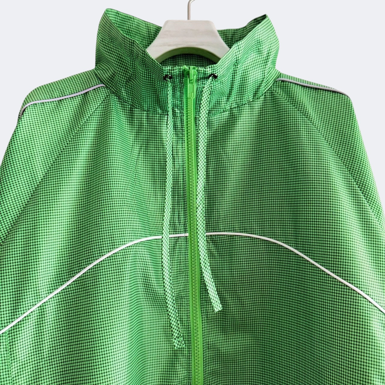 【PRE-ORDER】GINGHAM PANEL TRACK JACKET