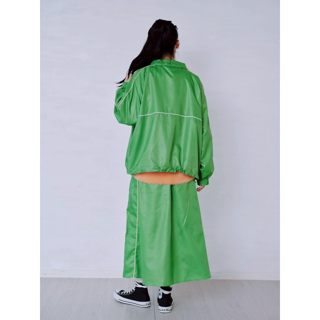【PRE-ORDER】GINGHAM PANEL TRACK JACKET