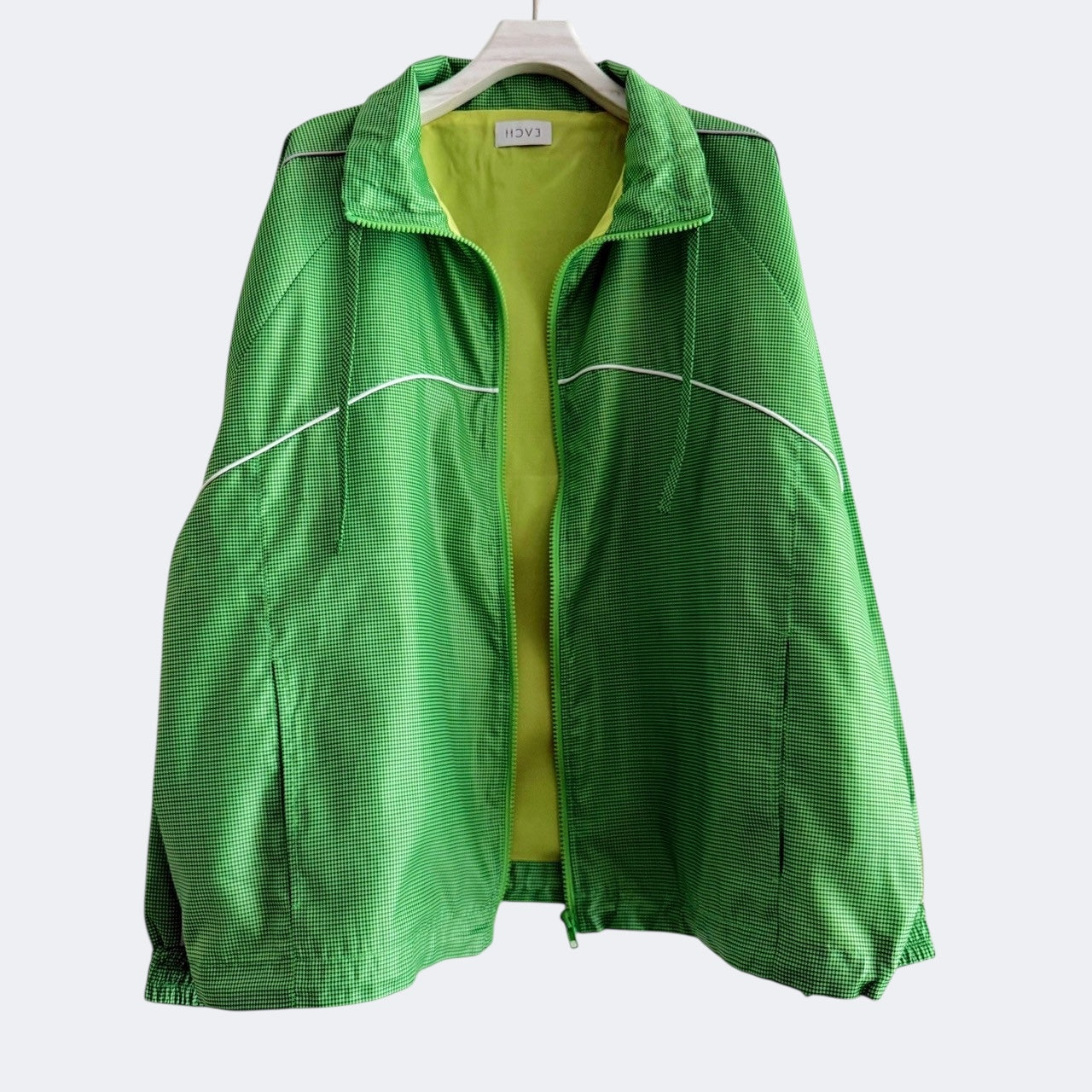 【PRE-ORDER】GINGHAM PANEL TRACK JACKET