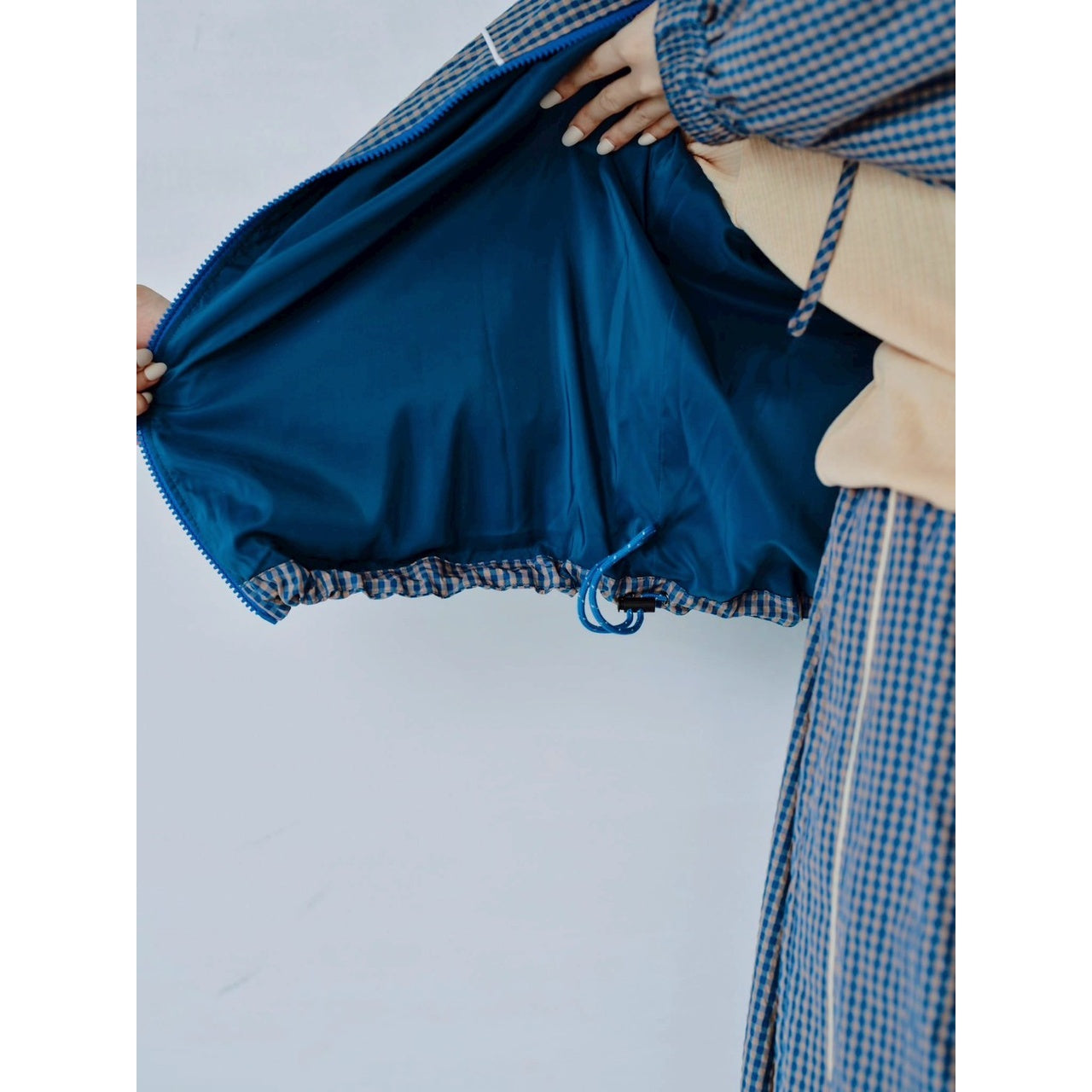【PRE-ORDER】GINGHAM PANEL TRACK JACKET