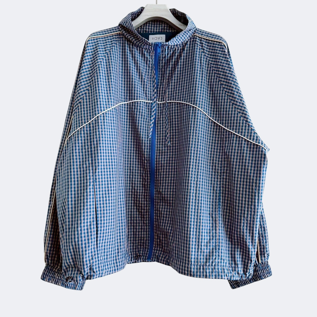 【PRE-ORDER】GINGHAM PANEL TRACK JACKET