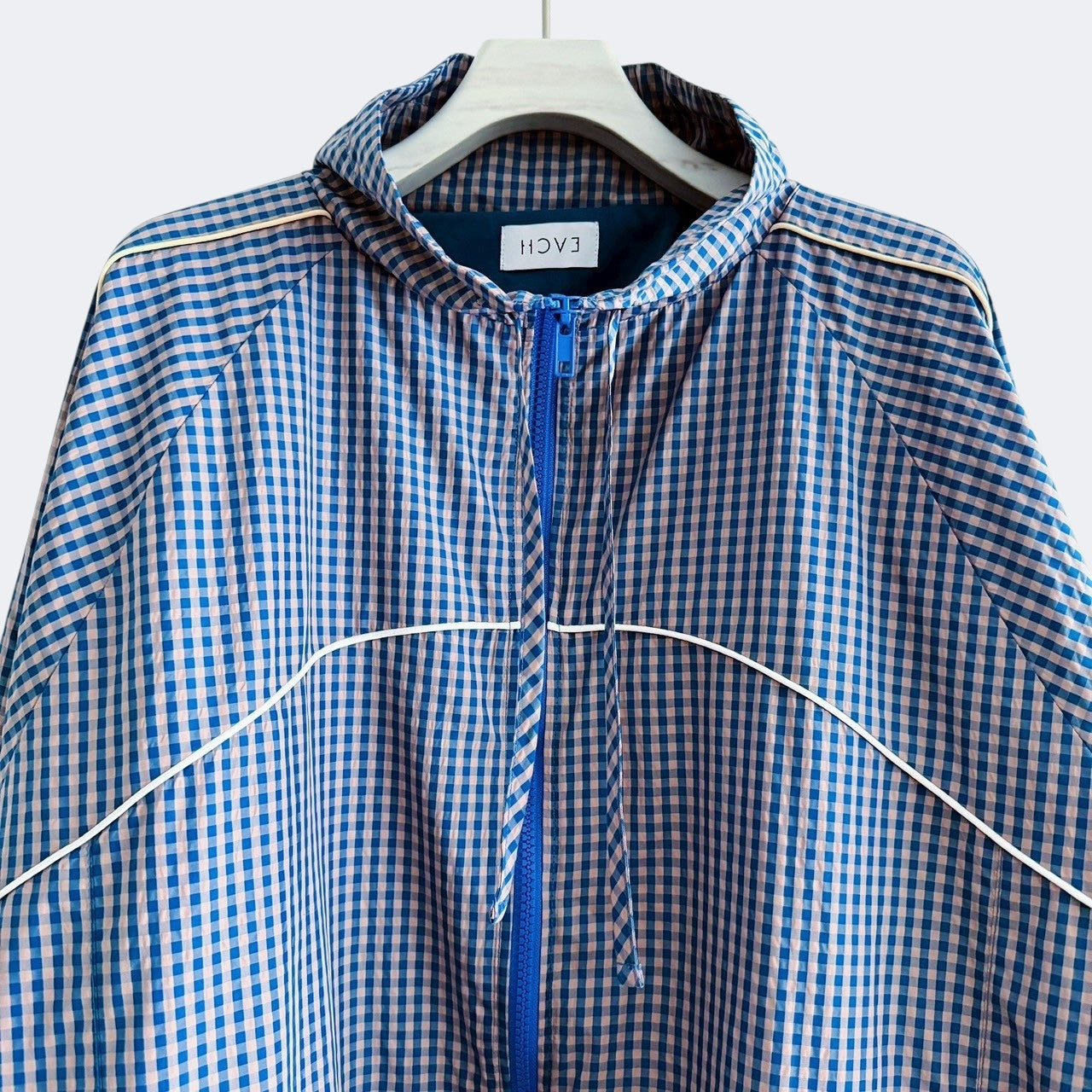 【PRE-ORDER】GINGHAM PANEL TRACK JACKET