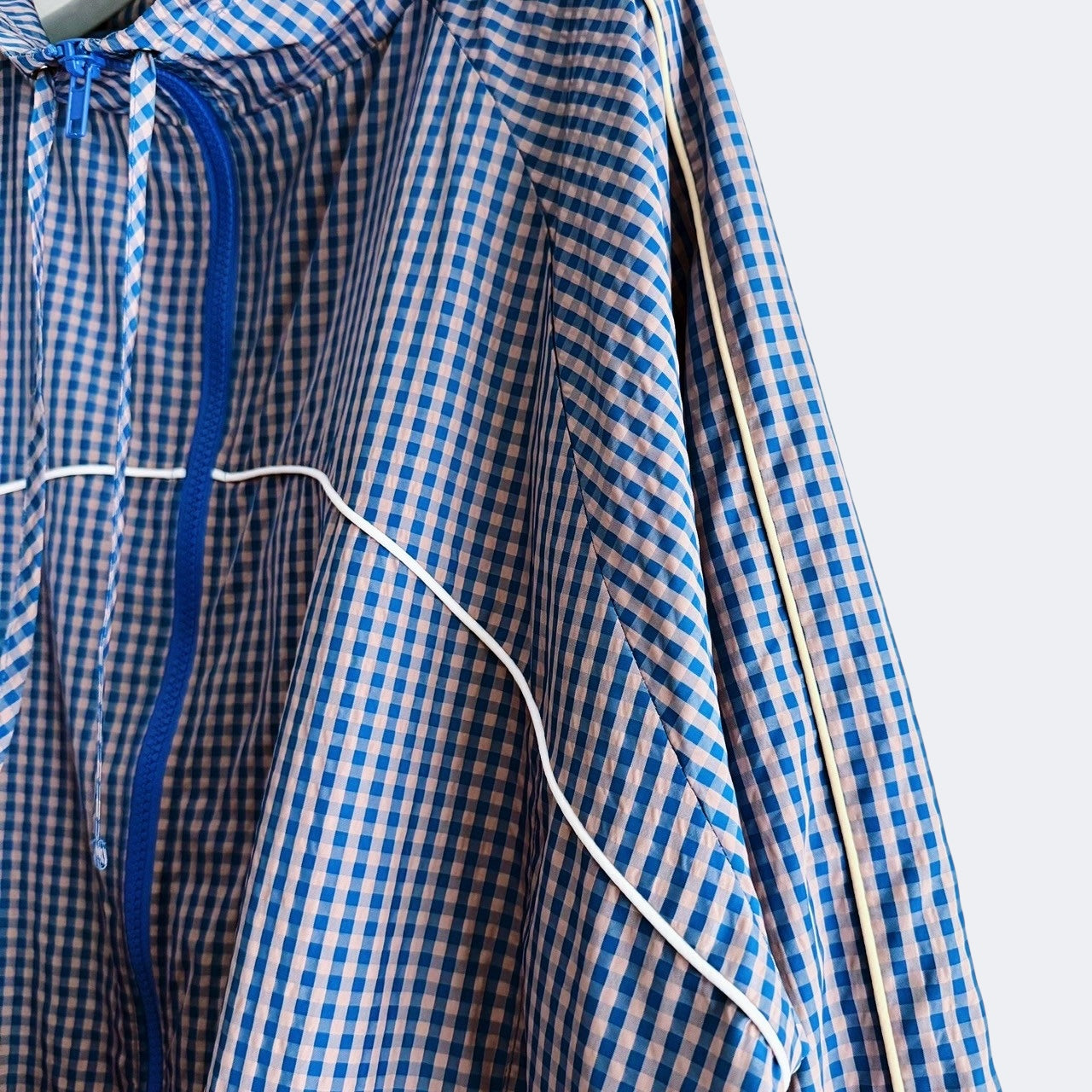 【PRE-ORDER】GINGHAM PANEL TRACK JACKET