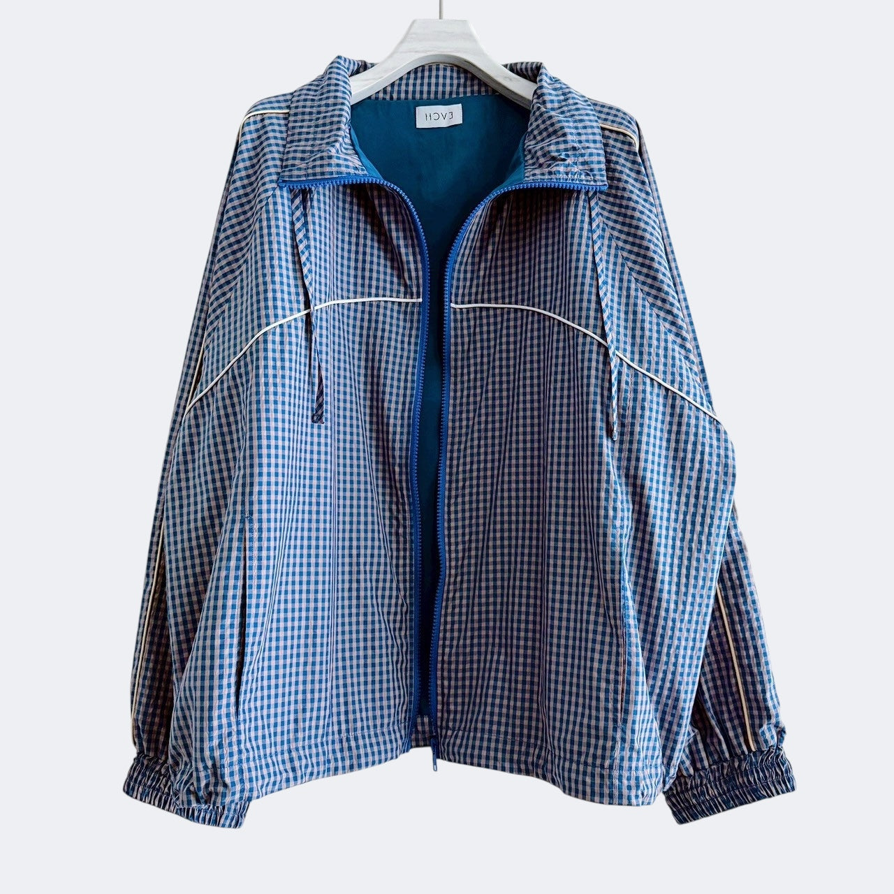 【PRE-ORDER】GINGHAM PANEL TRACK JACKET