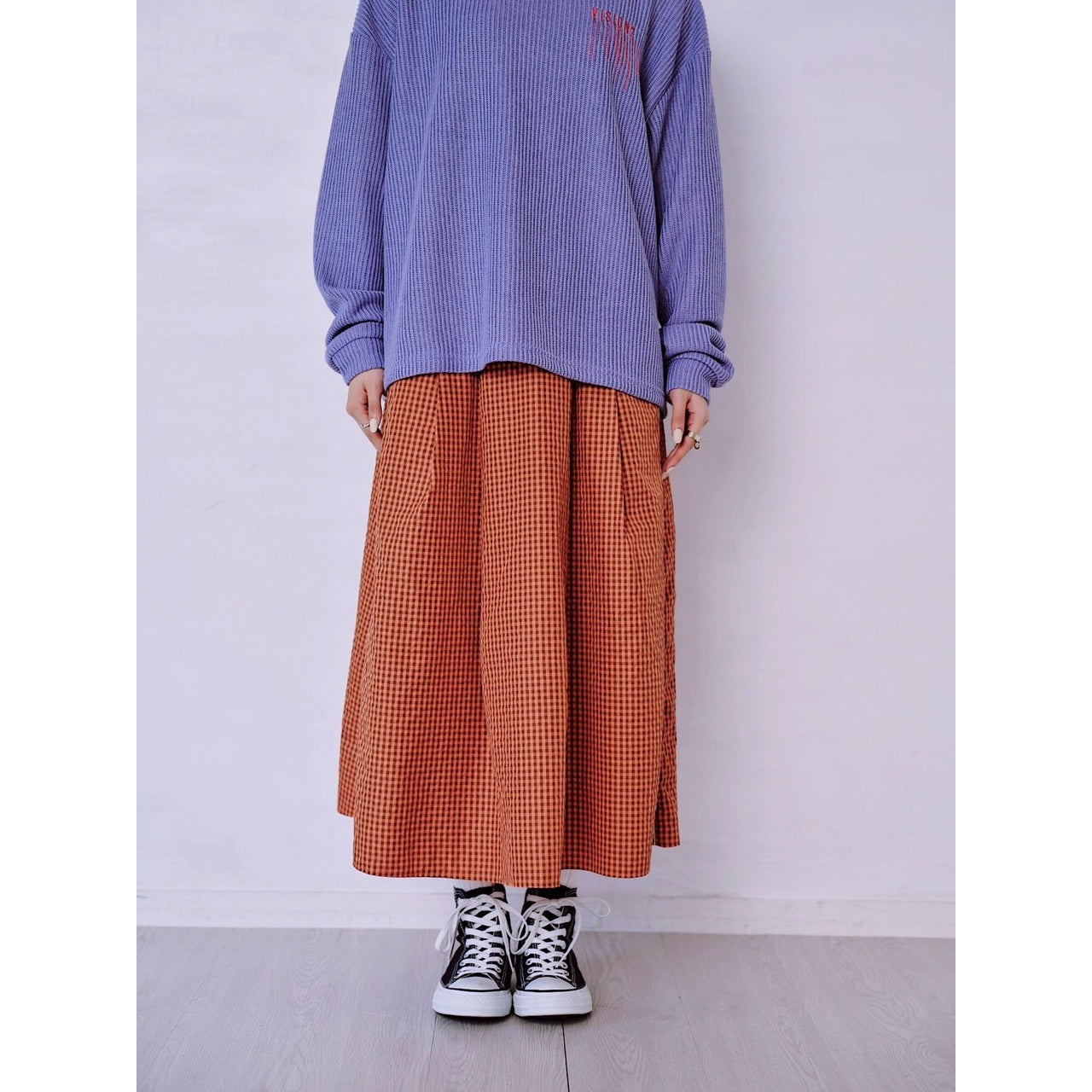 【PRE-ORDER】GINGHAM FLARE SKIRT
