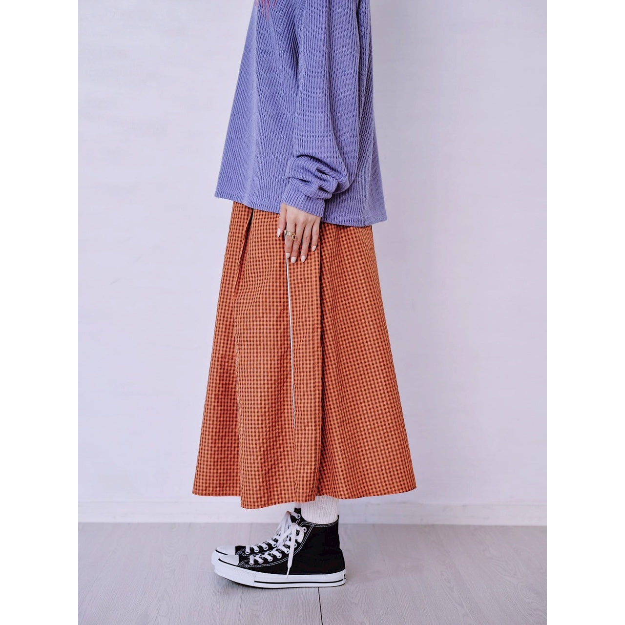 【PRE-ORDER】GINGHAM FLARE SKIRT