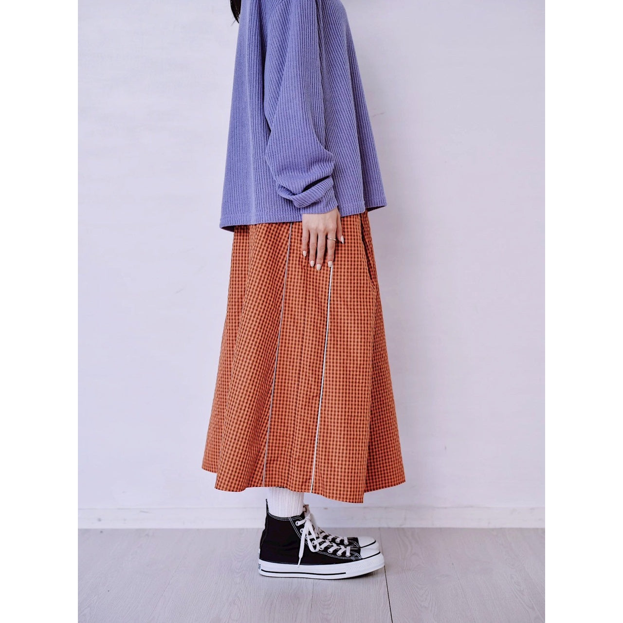 【PRE-ORDER】GINGHAM FLARE SKIRT