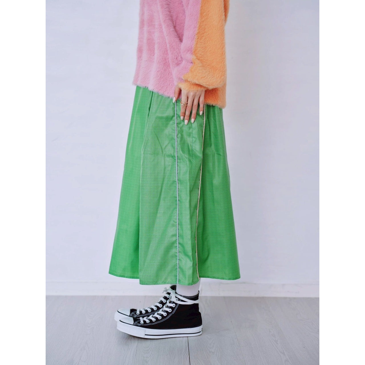 【PRE-ORDER】GINGHAM FLARE SKIRT