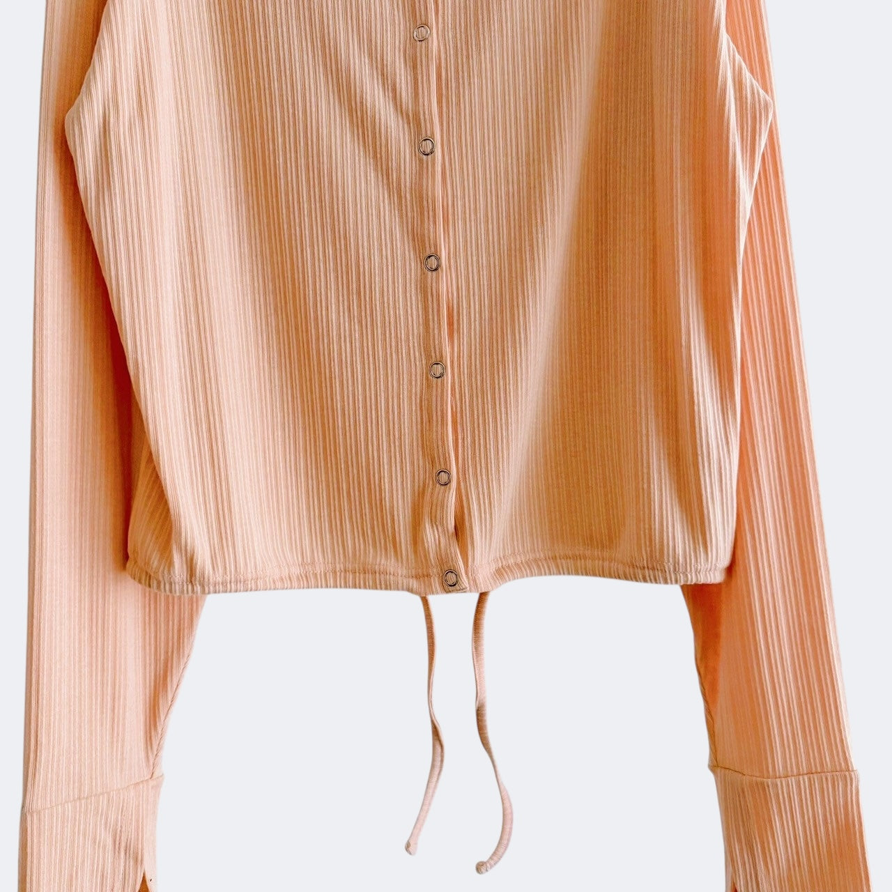 【PRE-ORDER】RIB HIGH NECK DRAWSTRING SHIRT