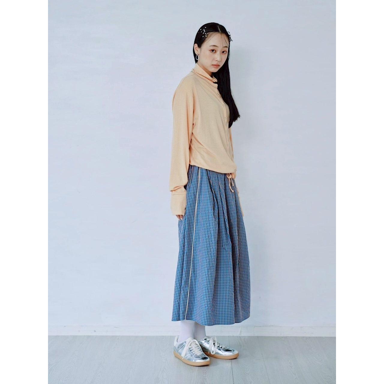 【PRE-ORDER】RIB HIGH NECK DRAWSTRING SHIRT