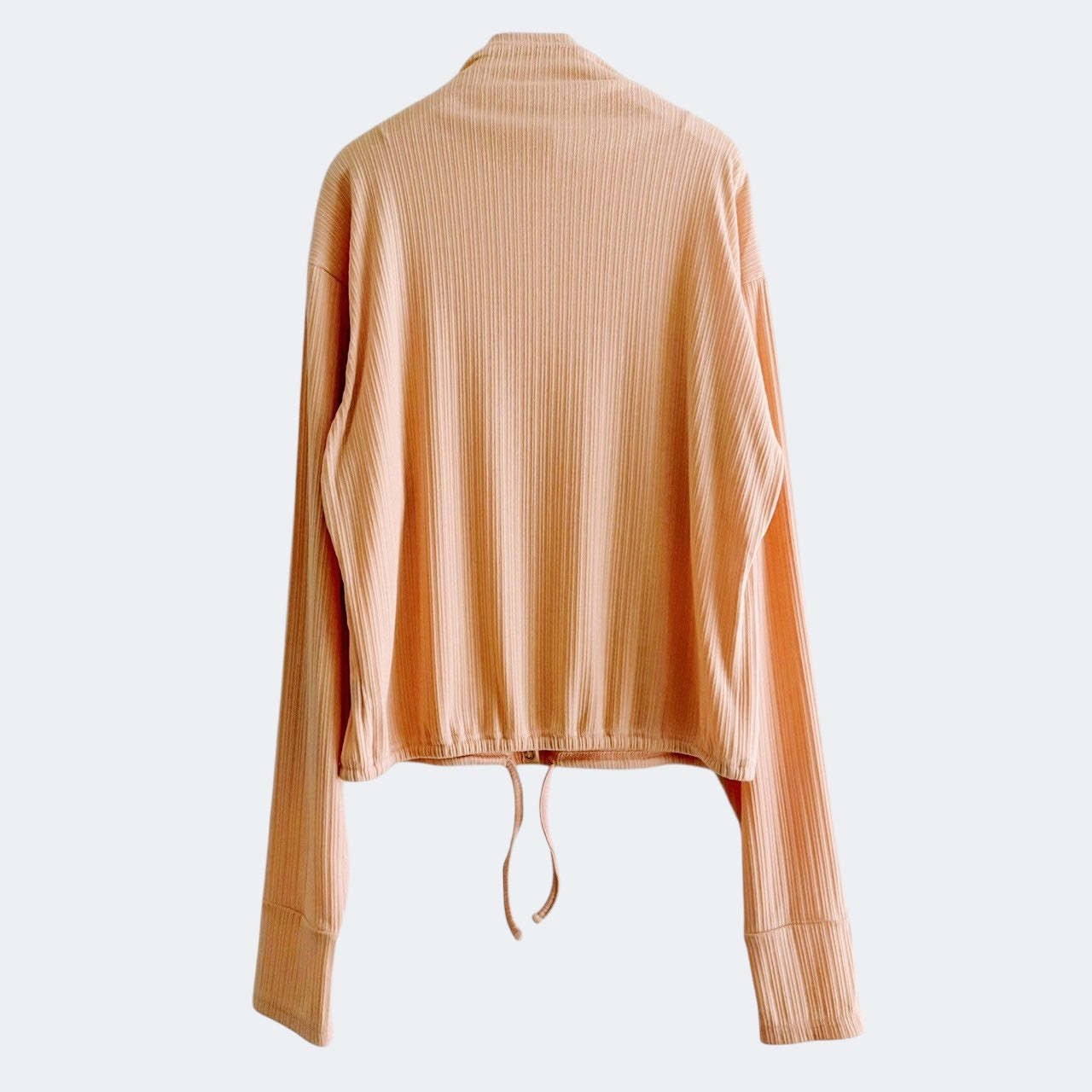 【PRE-ORDER】RIB HIGH NECK DRAWSTRING SHIRT