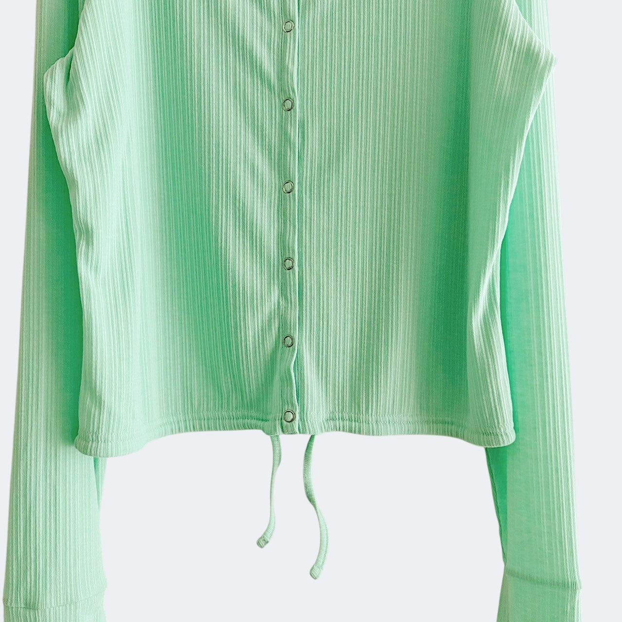 【PRE-ORDER】RIB HIGH NECK DRAWSTRING SHIRT