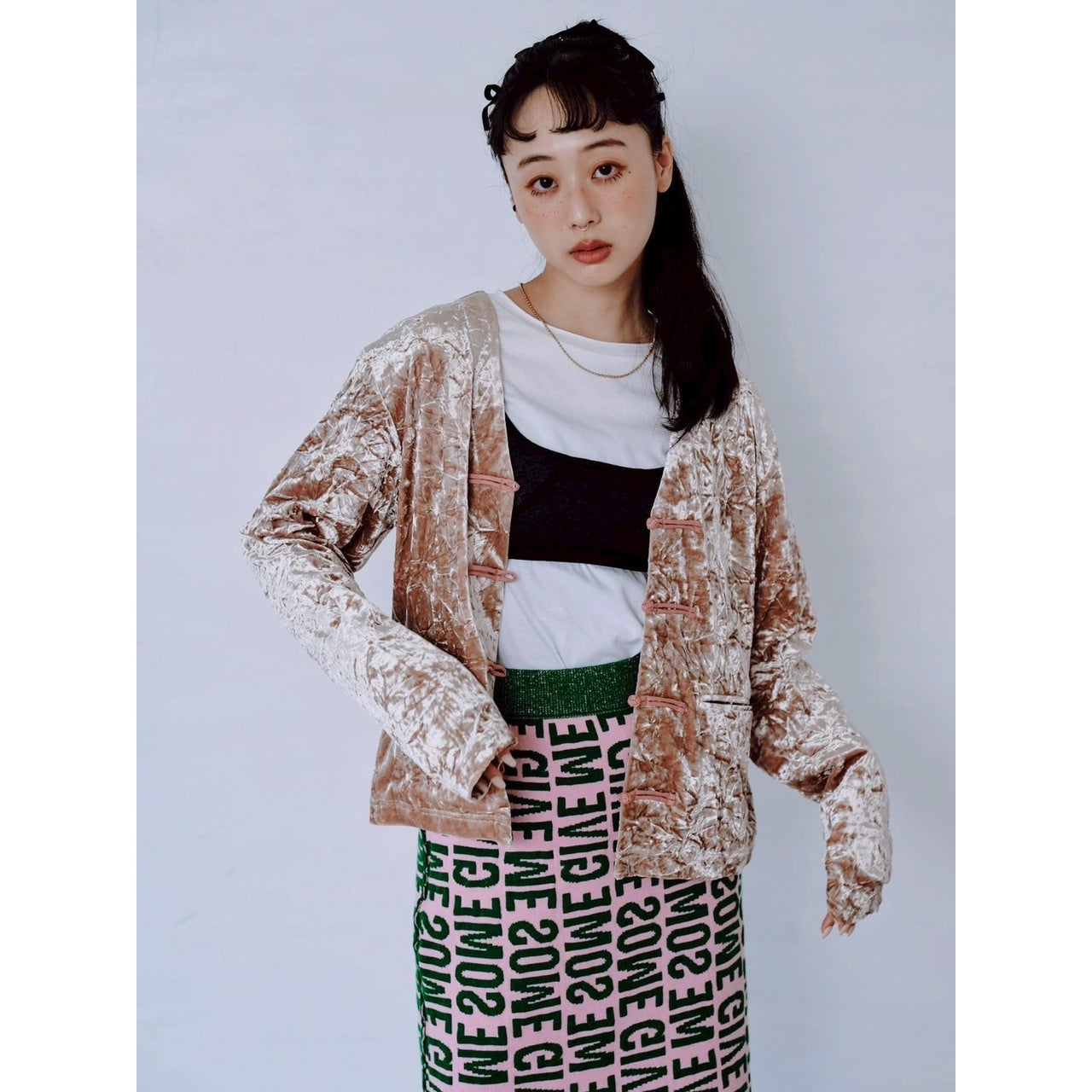 【PRE-ORDER】CRUSHED VELOUR CARDIGAN
