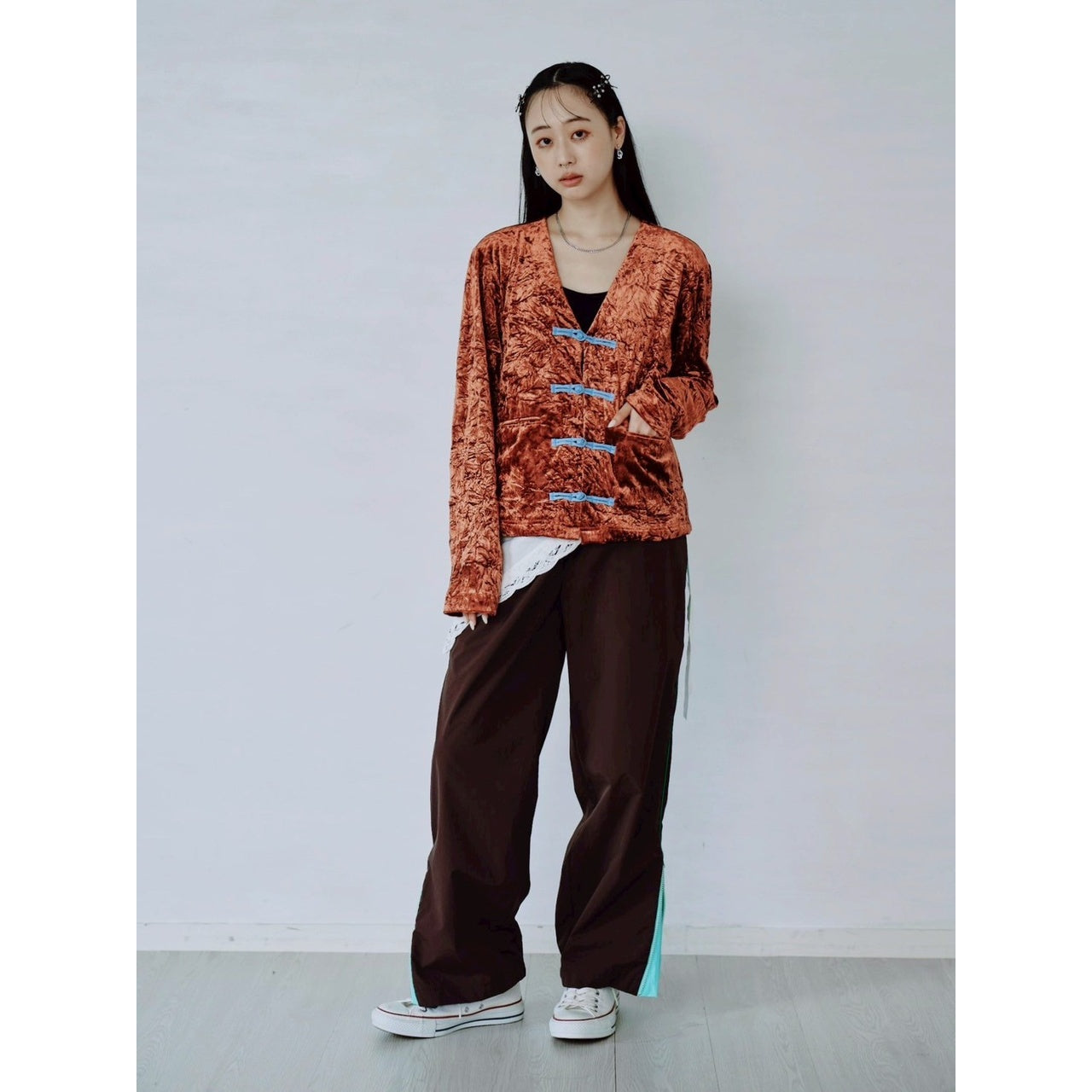 【PRE-ORDER】CRUSHED VELOUR CARDIGAN