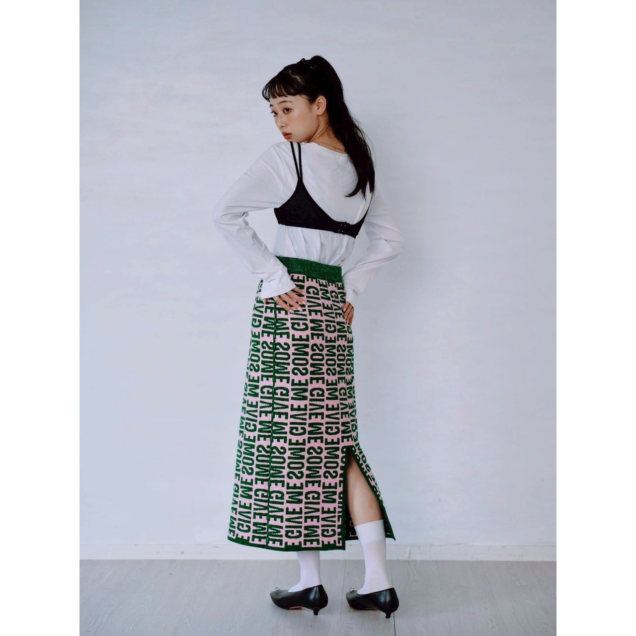 【PRE-ORDER】REVERSIBLE LOGO JACQUARD SKIRT