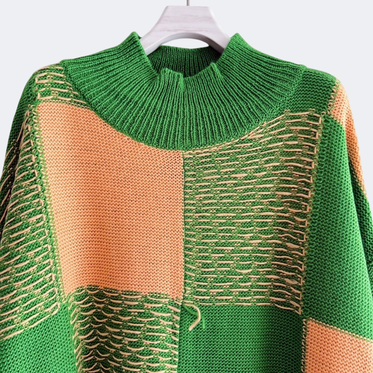 【PRE-ORDER】BLOCK CHECK KNIT DRESS
