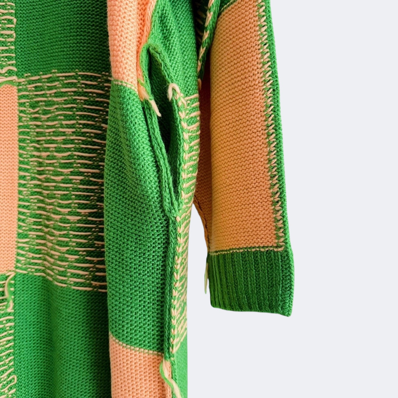 【PRE-ORDER】BLOCK CHECK KNIT DRESS