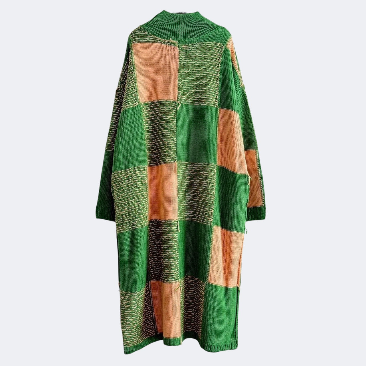 【PRE-ORDER】BLOCK CHECK KNIT DRESS