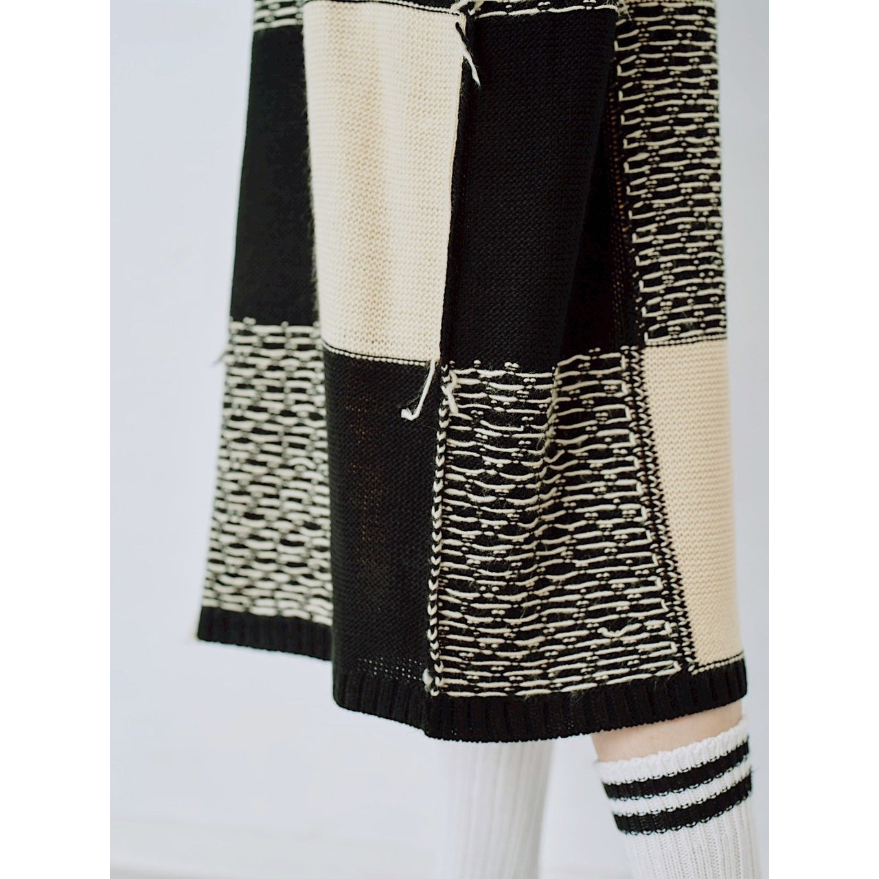【PRE-ORDER】BLOCK CHECK KNIT DRESS