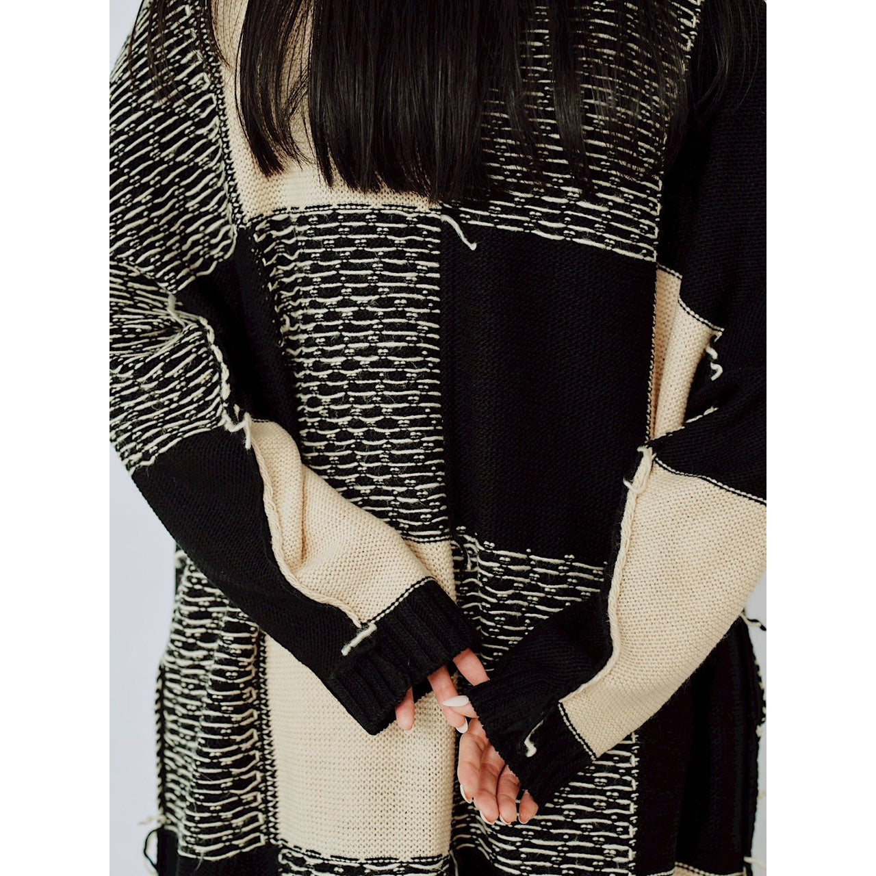 【PRE-ORDER】BLOCK CHECK KNIT DRESS