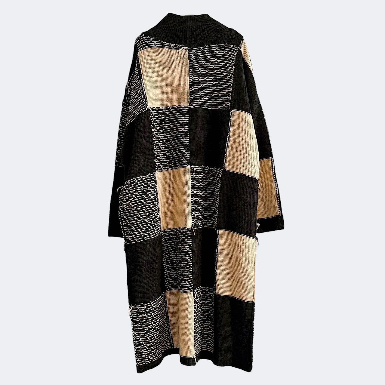 【PRE-ORDER】BLOCK CHECK KNIT DRESS