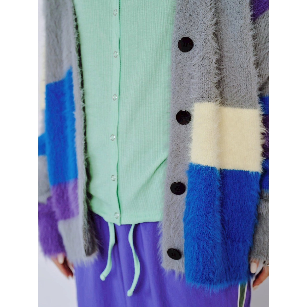 【PRE-ORDER】MULTI COLOR SHAGGY KNIT CARDIGAN