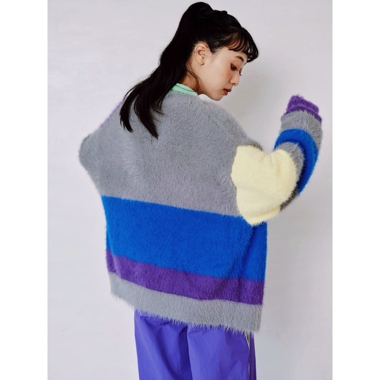 【PRE-ORDER】MULTI COLOR SHAGGY KNIT CARDIGAN