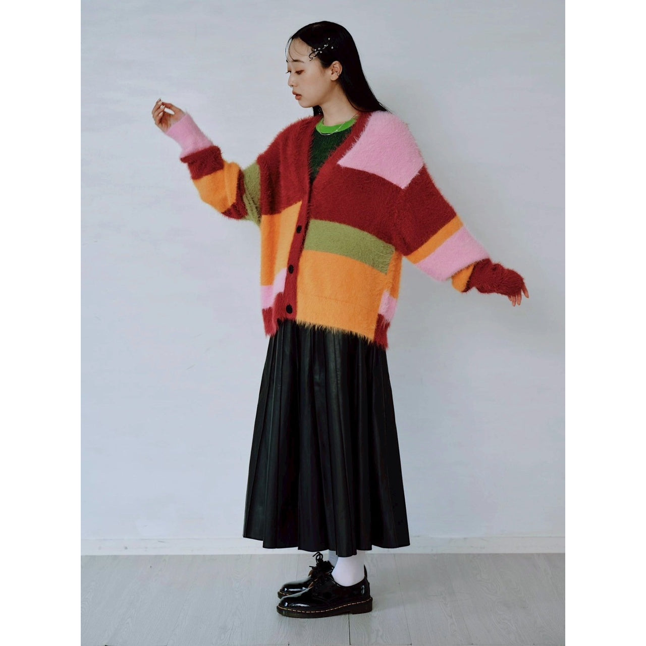 【PRE-ORDER】MULTI COLOR SHAGGY KNIT CARDIGAN