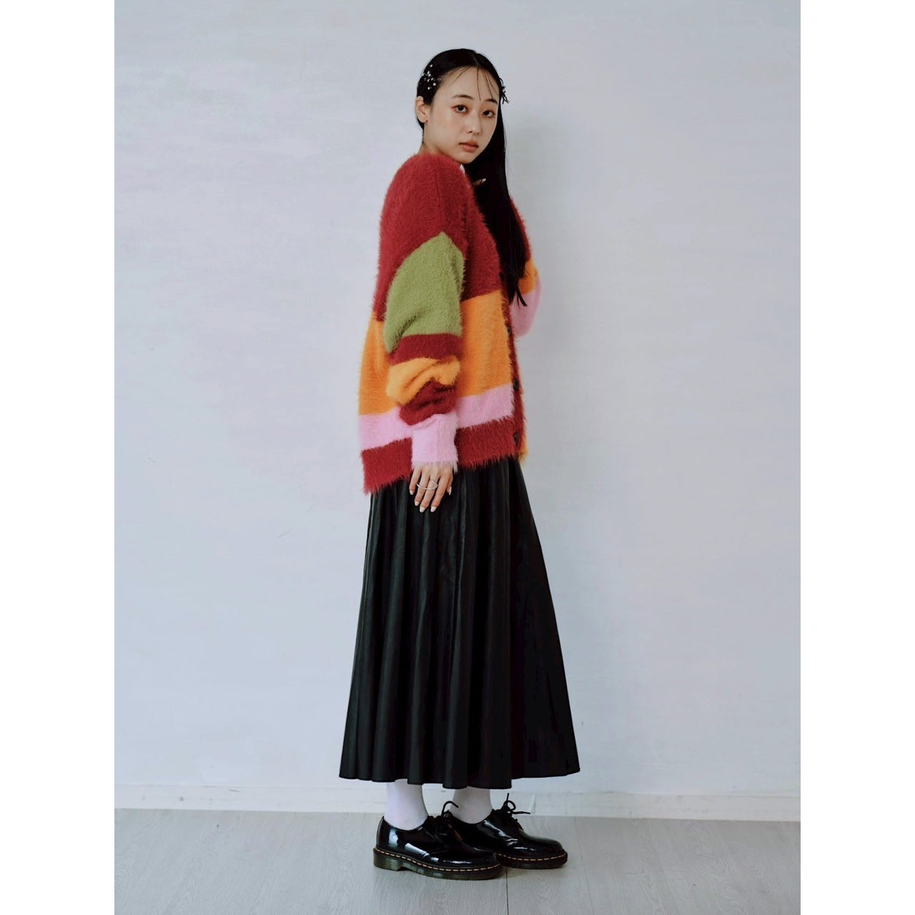 【PRE-ORDER】MULTI COLOR SHAGGY KNIT CARDIGAN