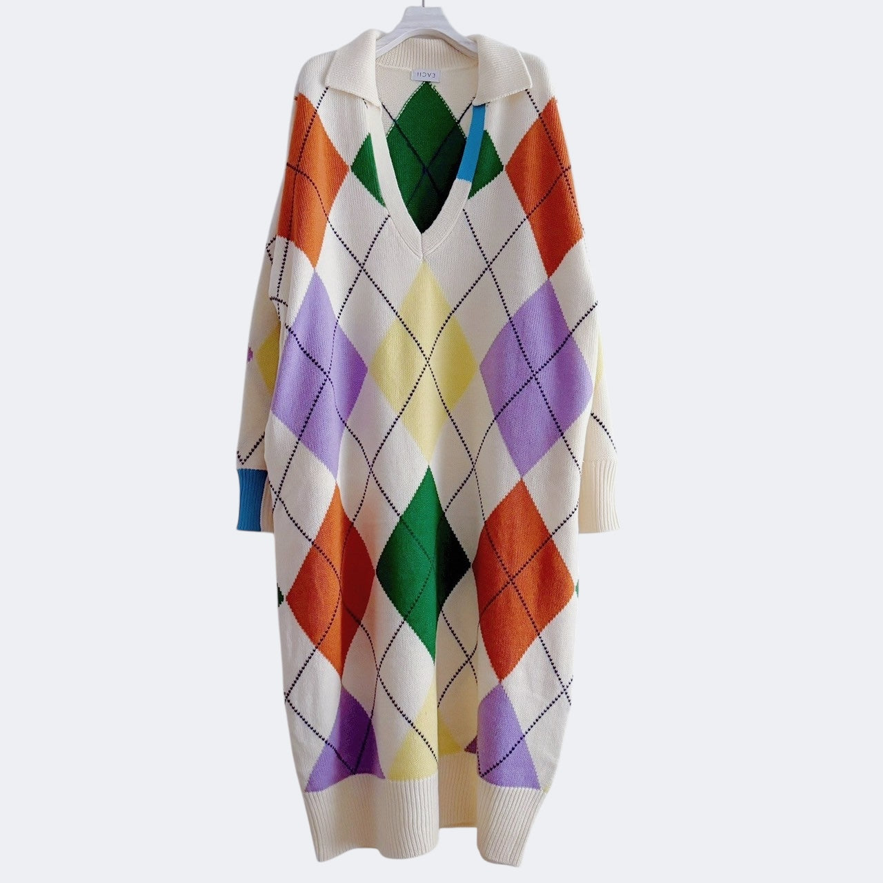 【PRE-ORDER】ARGYLE KNIT DRESS