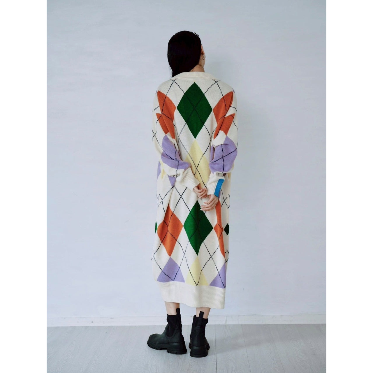 【PRE-ORDER】ARGYLE KNIT DRESS