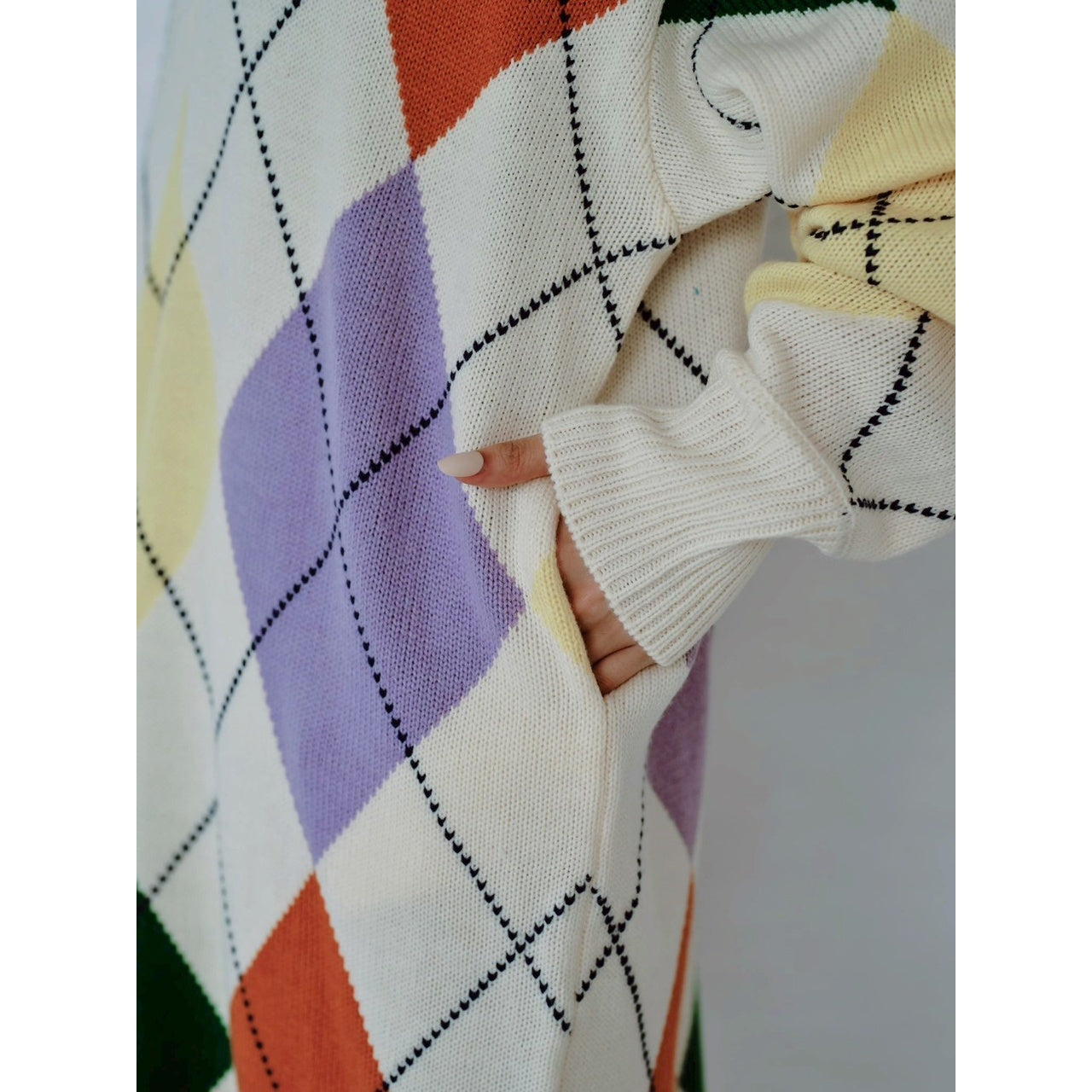 【PRE-ORDER】ARGYLE KNIT DRESS
