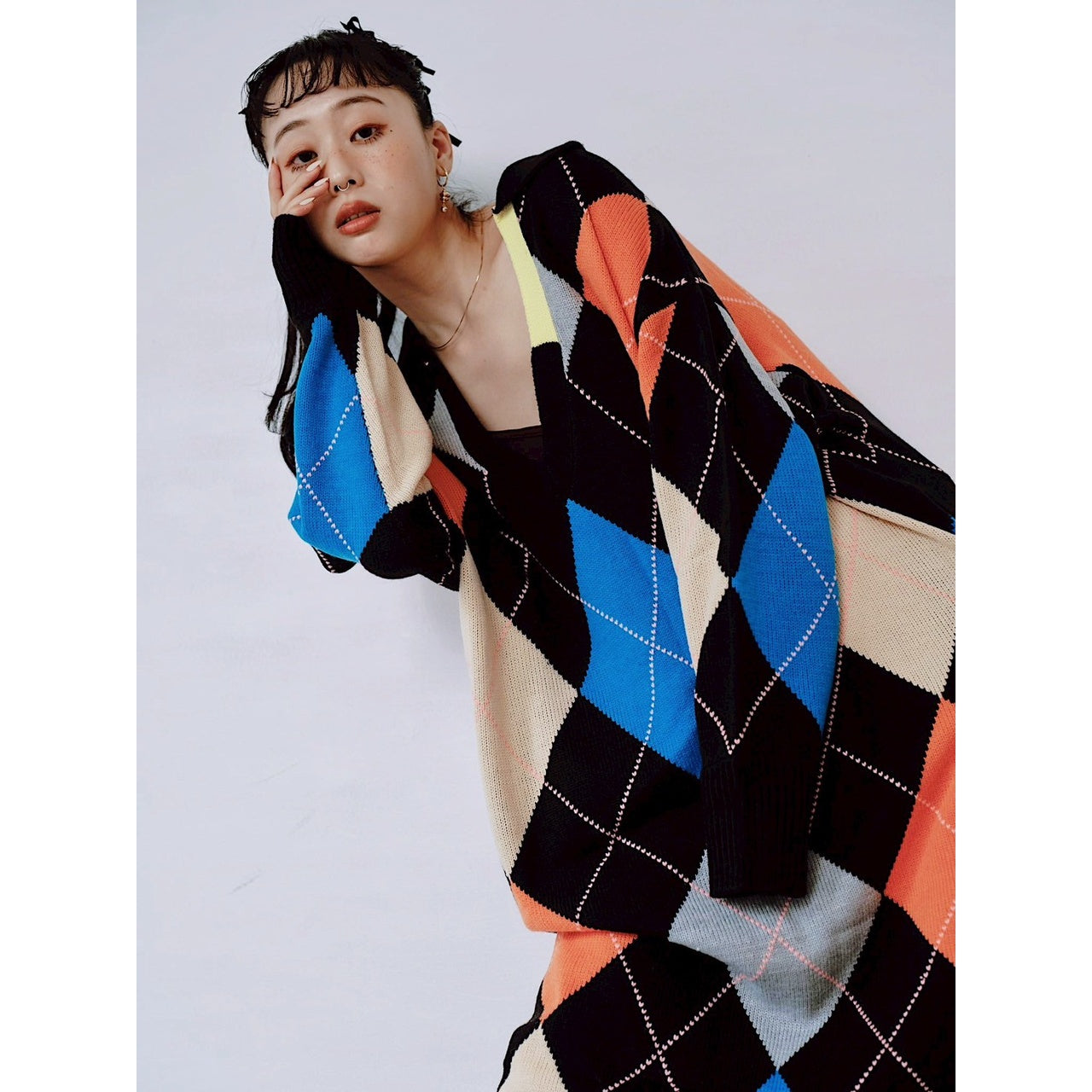【PRE-ORDER】ARGYLE KNIT DRESS