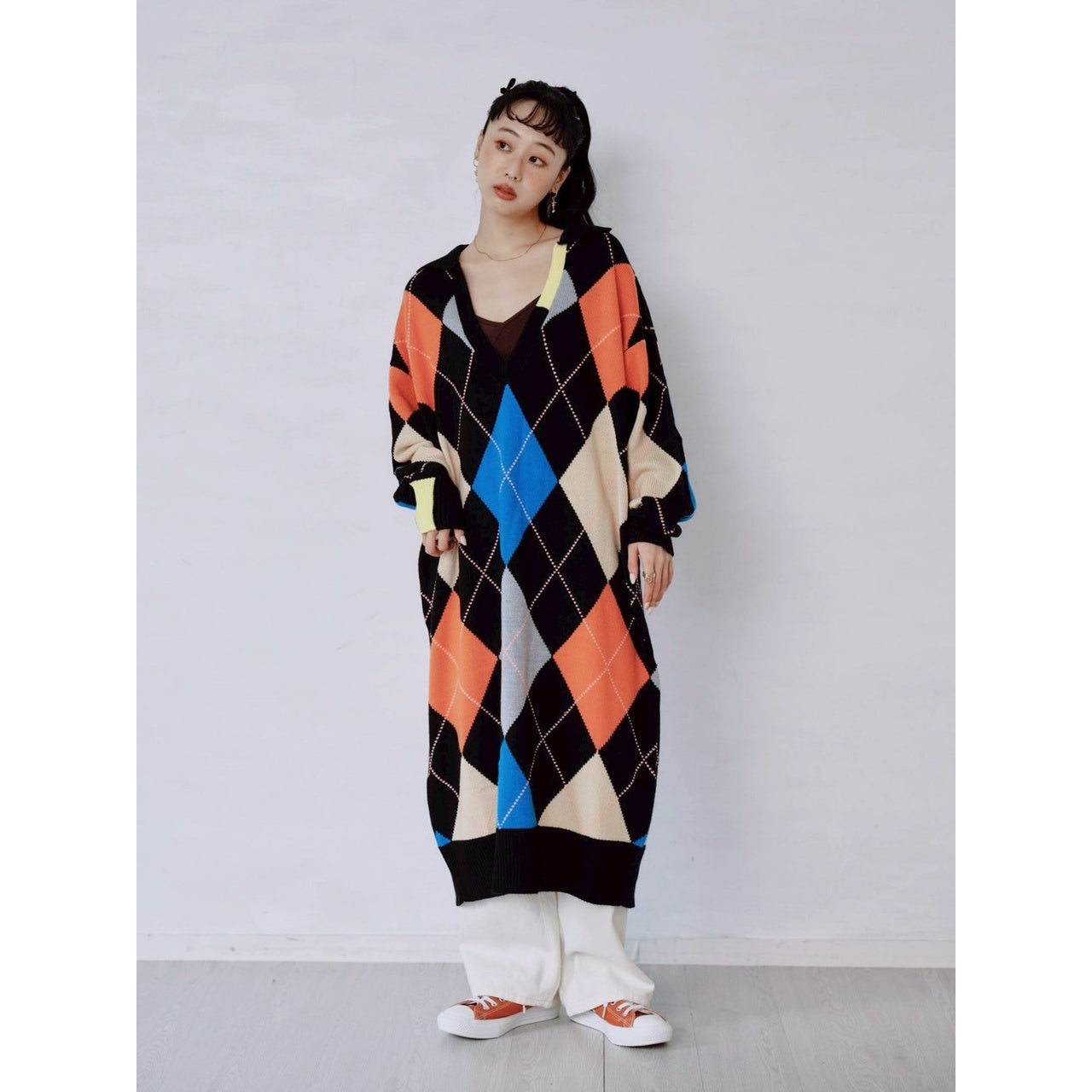 【PRE-ORDER】ARGYLE KNIT DRESS