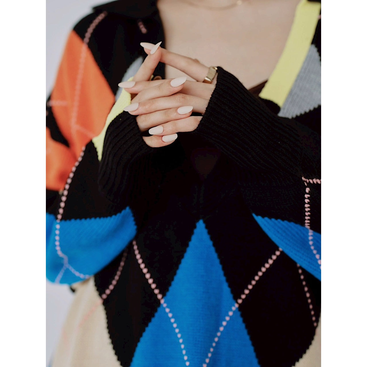 【PRE-ORDER】ARGYLE KNIT DRESS