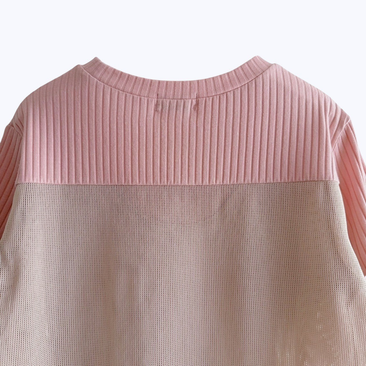 【PRE-ORDER】COLOR BLOCK RIB & MESH TOP