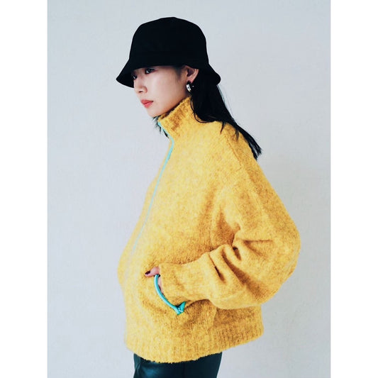 LOOP YARN ZIP UP KNIT BLOUSON