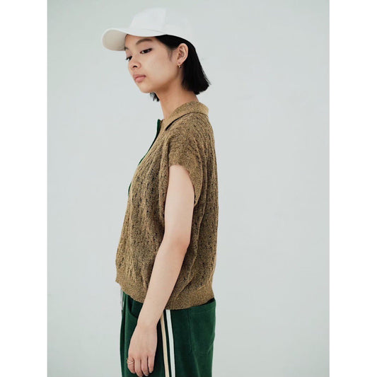 LOOP YARN SLEEVELESS TOP