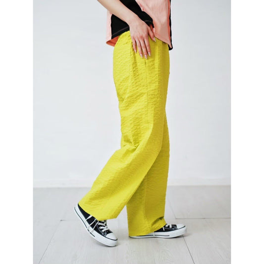 BUMPY FABRIC ROUND PANTS