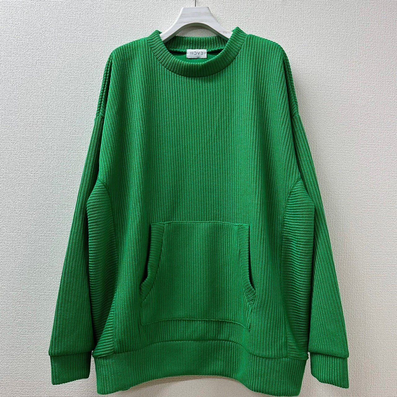 エイチシーエーイー HCAE SHEER HALF SLEEVE KNIT TOP （GREEN） Organic Cotton Cord Sheen Jewel Neck Top | EILEEN FISHER