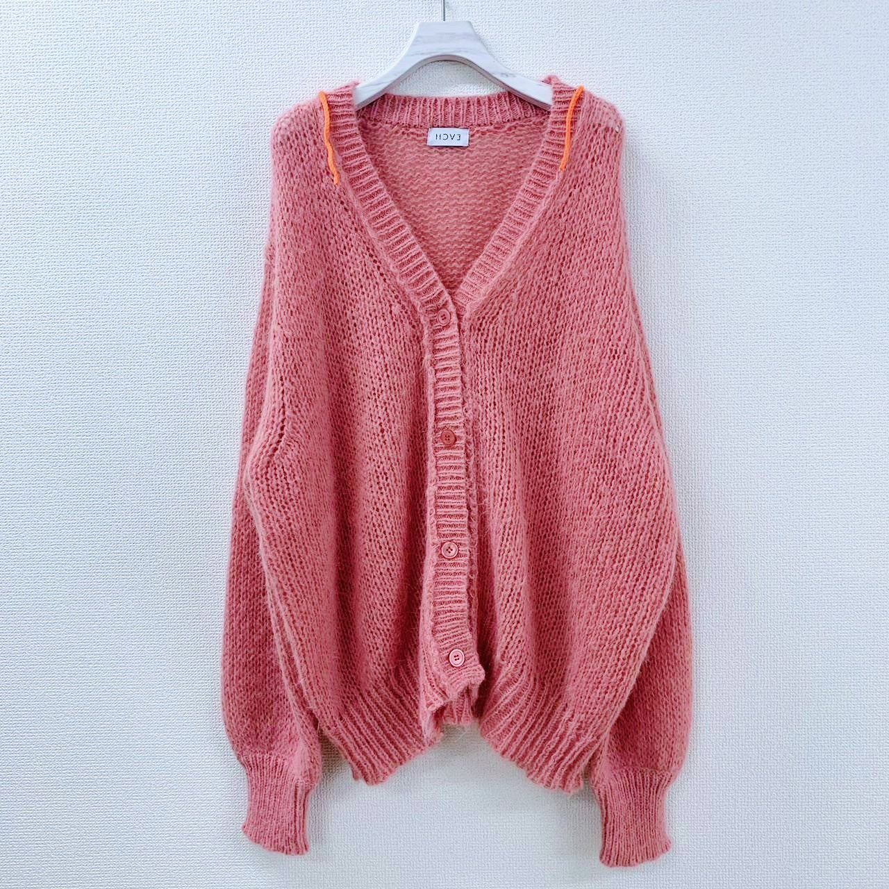 CONTRAST STITCH KNIT CARDIGAN