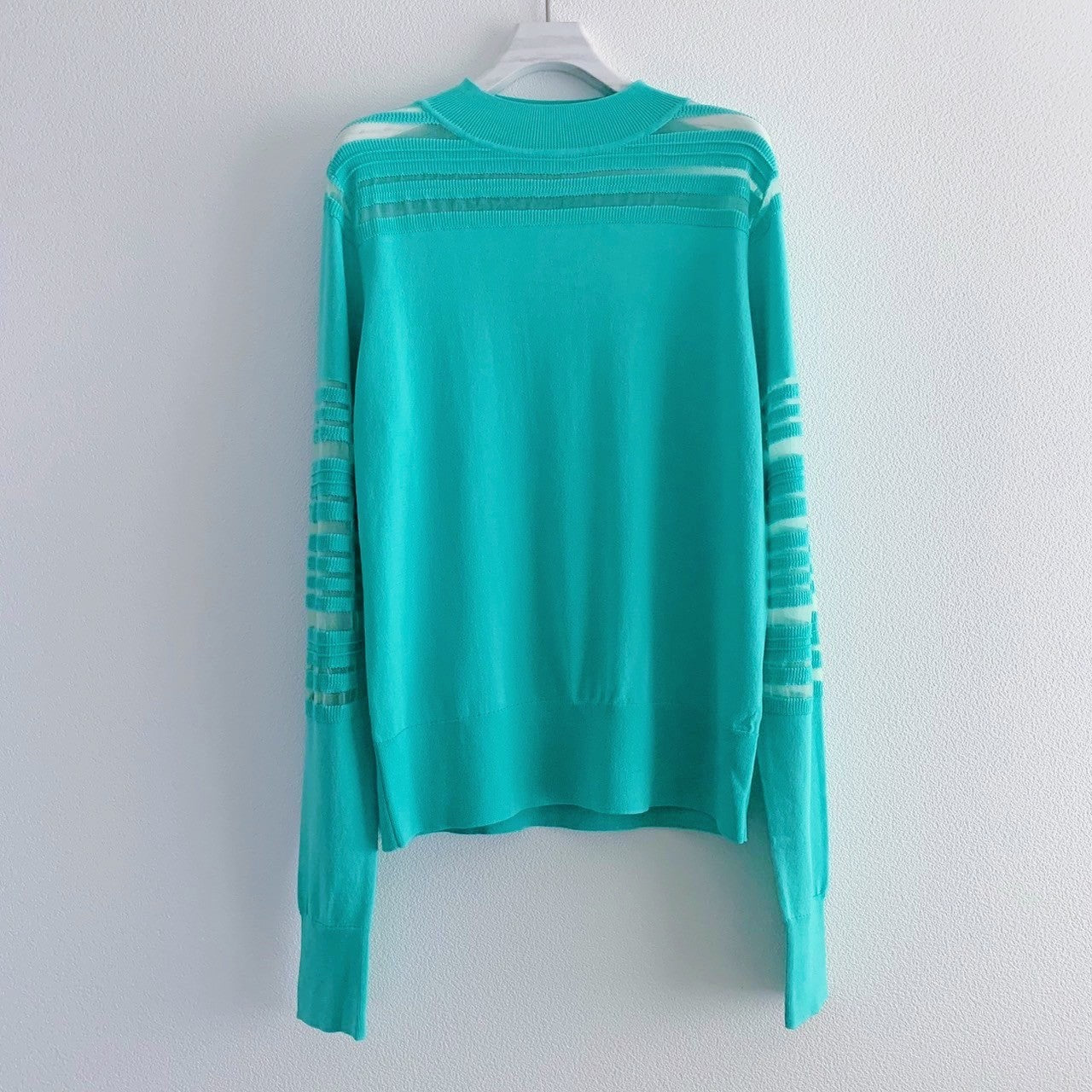 SHEER LONG SLEEVE KNIT TOP