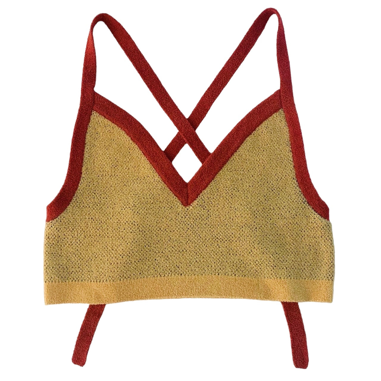 REVERSIBLE BUSTIER KNIT TOP